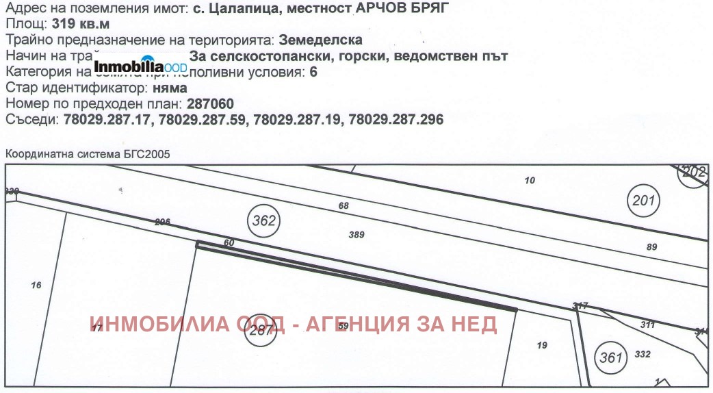 Продава ПАРЦЕЛ, с. Цалапица, област Пловдив, снимка 2 - Парцели - 46143693