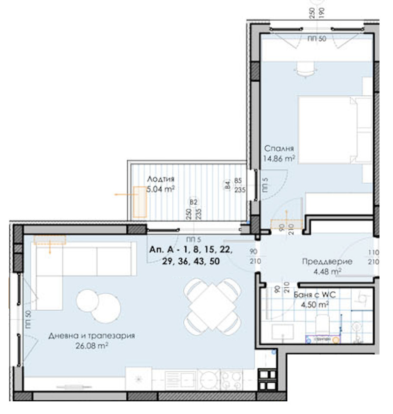 Myytävänä  1 makuuhuone Plovdiv , Gagarin , 78 neliömetriä | 65814269 - kuva [5]
