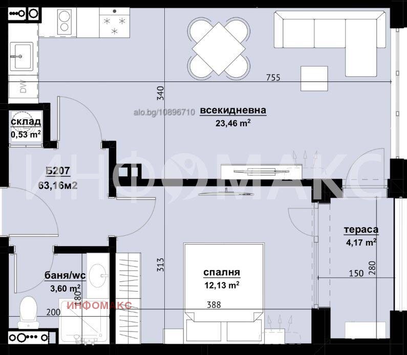 Продава 2-СТАЕН, гр. Бургас, област Бургас, снимка 2 - Апартаменти - 53367335