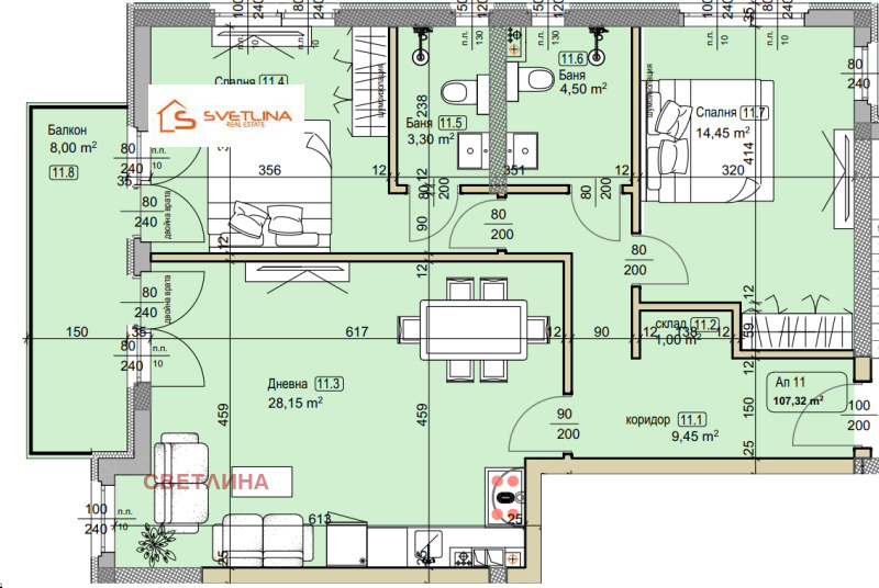 En venta  2 dormitorios Sofia , Vitosha , 107 metros cuadrados | 81948996 - imagen [10]