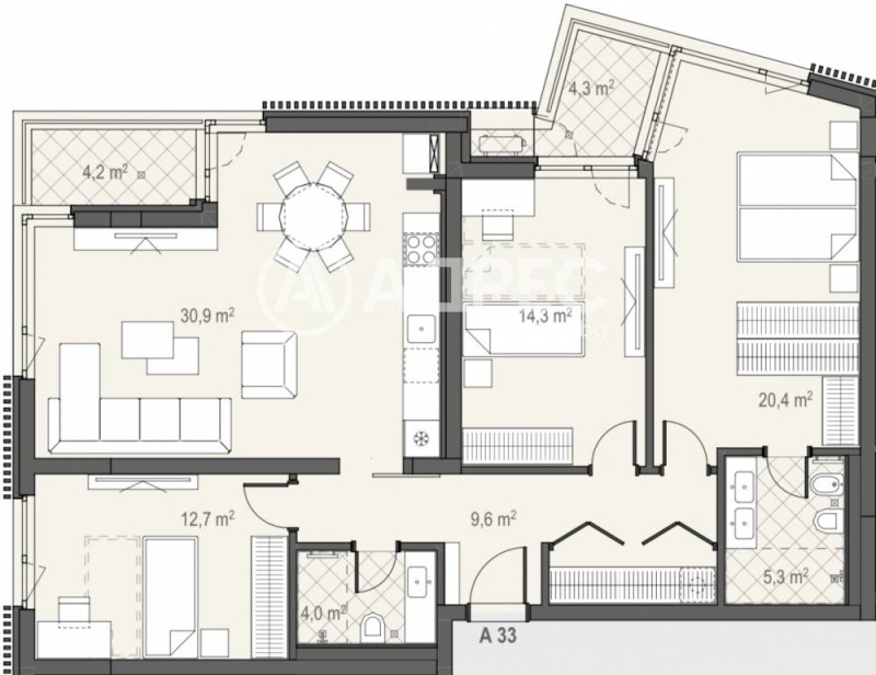 En venta  3+ dormitorios Sofia , Manastirski livadi , 143 metros cuadrados | 77386702 - imagen [3]