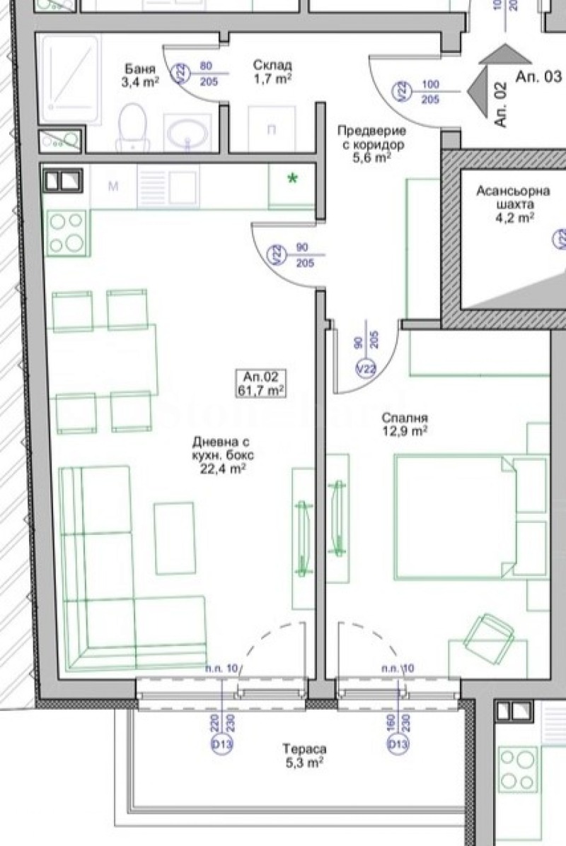 Продава 2-СТАЕН, гр. Поморие, област Бургас, снимка 2 - Апартаменти - 53113080