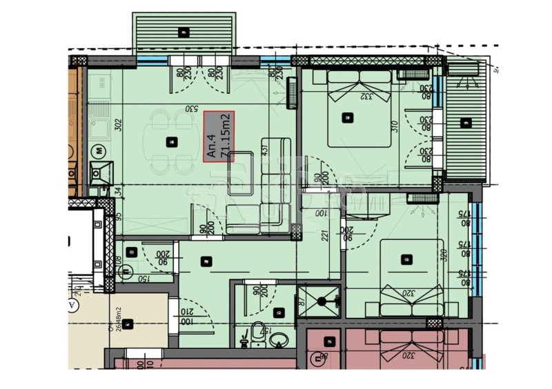 For Sale  2 bedroom Varna , Vinitsa , 80 sq.m | 49937907 - image [2]