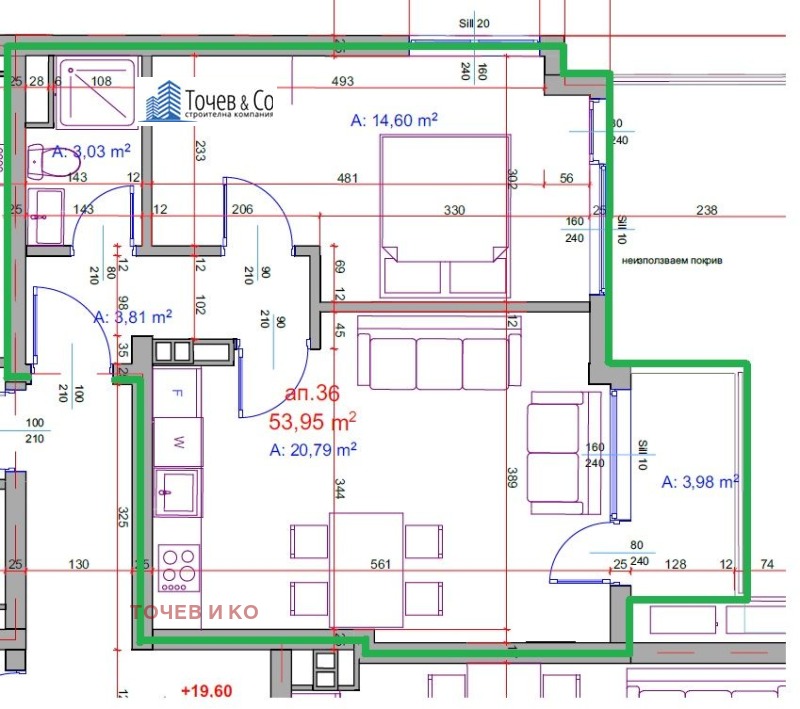 Satılık  1 yatak odası Burgas , Meden rudnik - zona V , 67 metrekare | 31879359