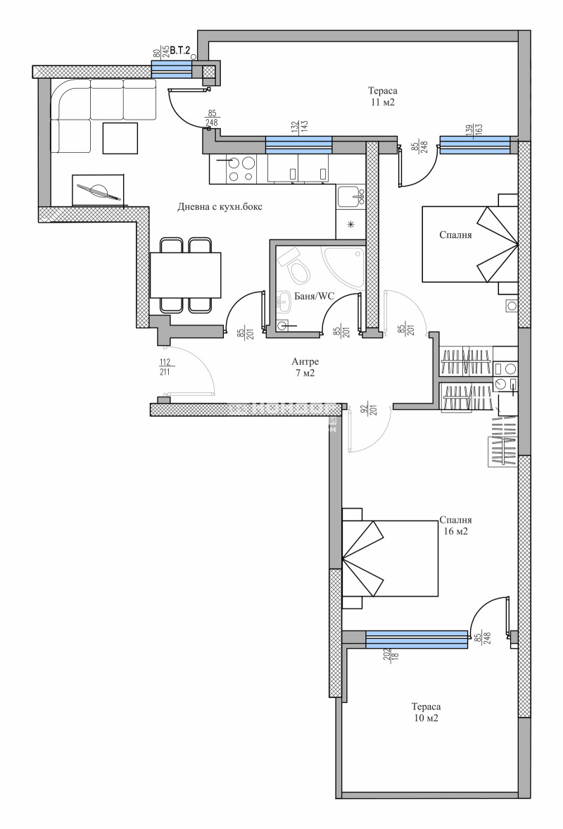 Zu verkaufen  2 Schlafzimmer Plowdiw , Trakija , 106 qm | 37209782 - Bild [4]