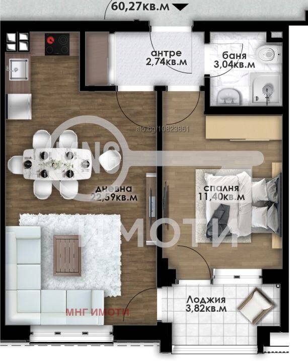 Продава 2-СТАЕН, гр. Пловдив, Коматево, снимка 2 - Апартаменти - 53031364