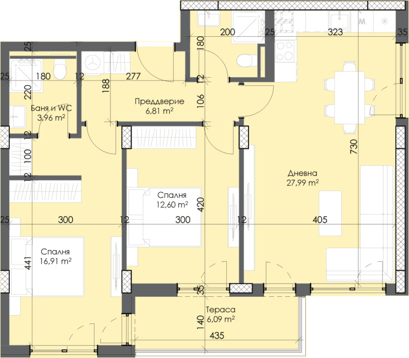 Продава 3-СТАЕН, гр. Пловдив, Тракия, снимка 2 - Aпартаменти - 49403970