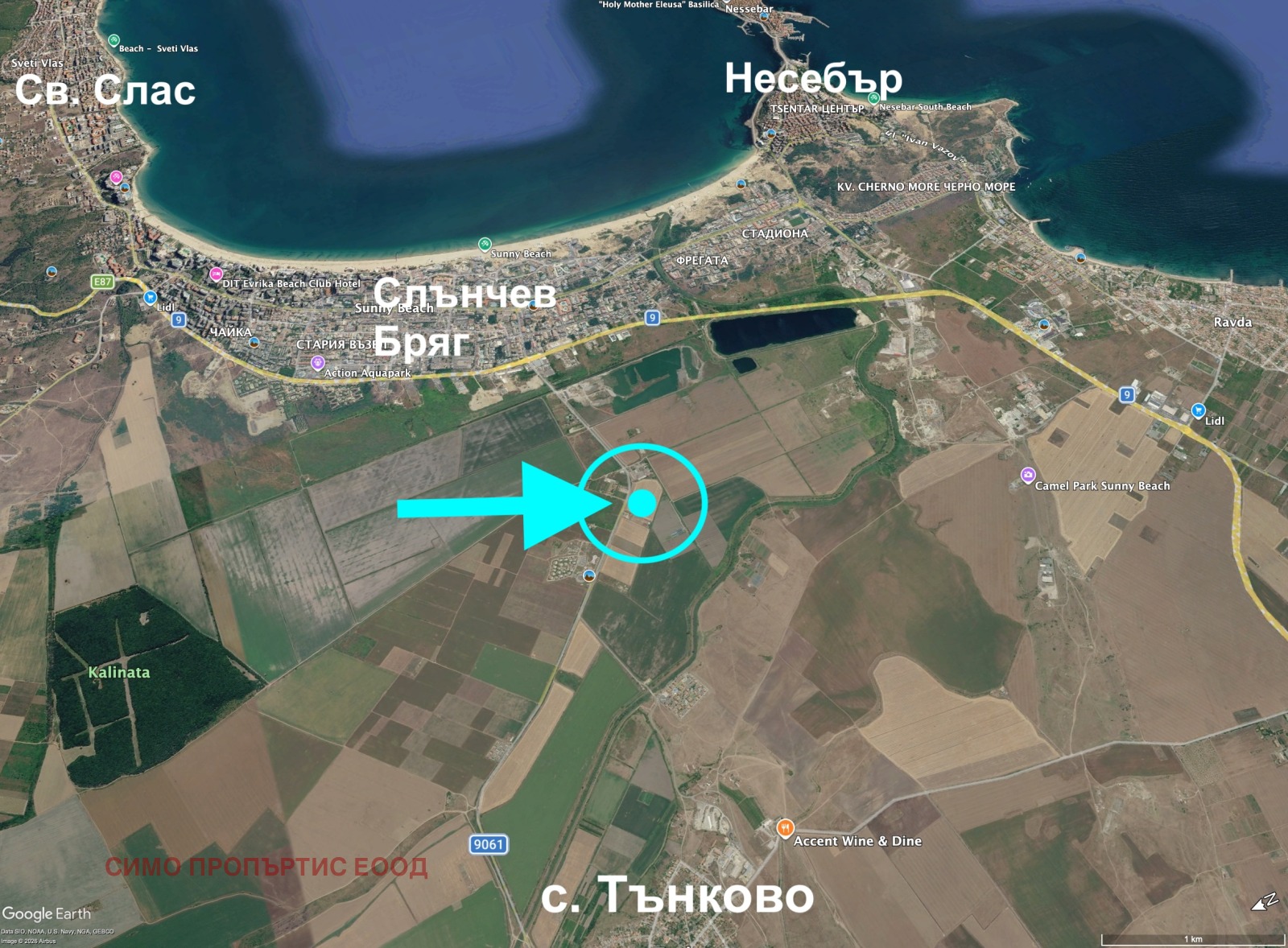 Продава ПАРЦЕЛ, к.к. Слънчев бряг, област Бургас, снимка 6 - Парцели - 55930220