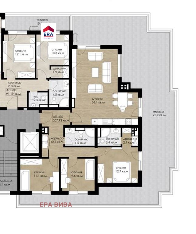 Продава 4-СТАЕН, гр. София, Дружба 2, снимка 16 - Апартаменти - 55704200