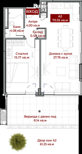 1 спальня Бояна, София 8