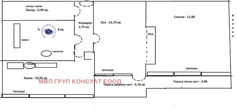 На продаж  1 спальня София , Сухата река , 60 кв.м | 35570333 - зображення [3]