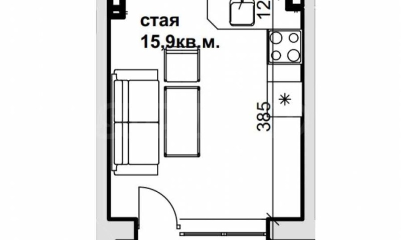 Продава  1-стаен област Бургас , гр. Царево , 39 кв.м | 91428931 - изображение [2]