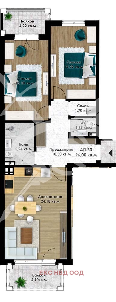 Продава  3-стаен град Пловдив , Остромила , 113 кв.м | 10442985