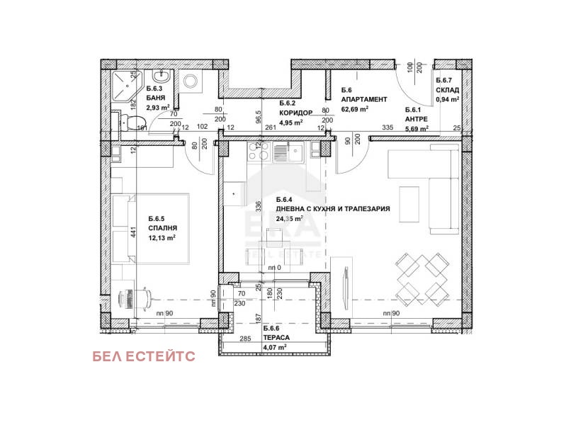 En venta  1 dormitorio Sofia , Krastova vada , 76 metros cuadrados | 46175814 - imagen [2]