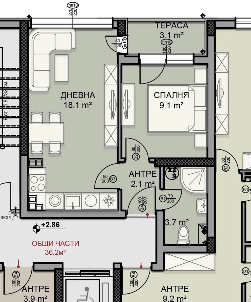 Продава 2-СТАЕН, гр. София, Младост 2