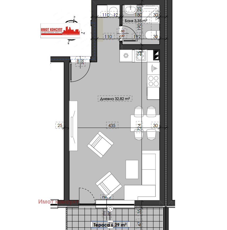 De vânzare  Studio Plovdiv , Cârșiiaca , 61 mp | 82467264 - imagine [2]
