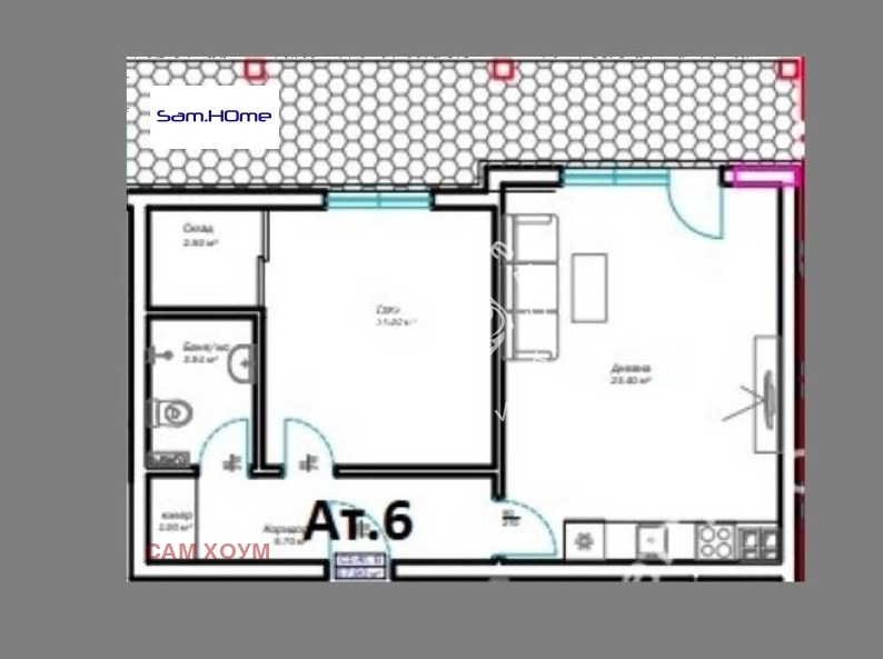 Til salg  1 soveværelse Varna , m-t Pchelina , 74 kvm | 11272123 - billede [6]