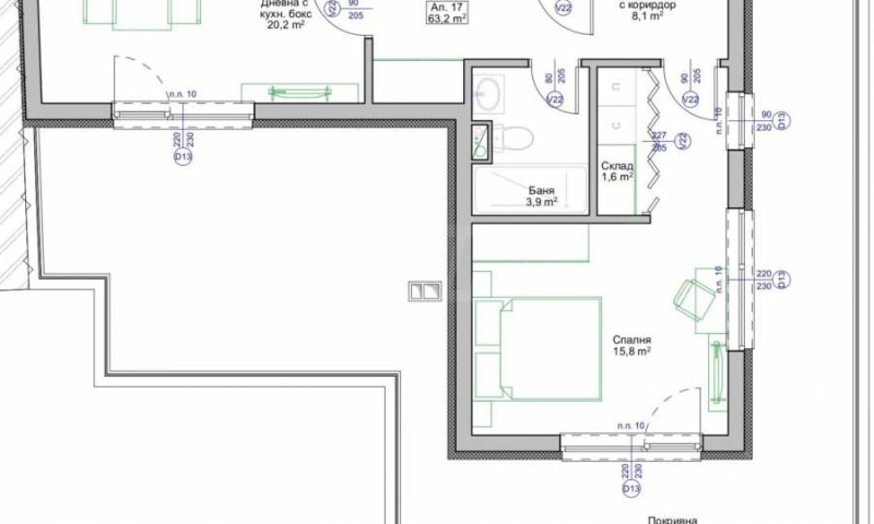 Продава  2-стаен област Бургас , гр. Поморие , 128 кв.м | 75972227 - изображение [2]