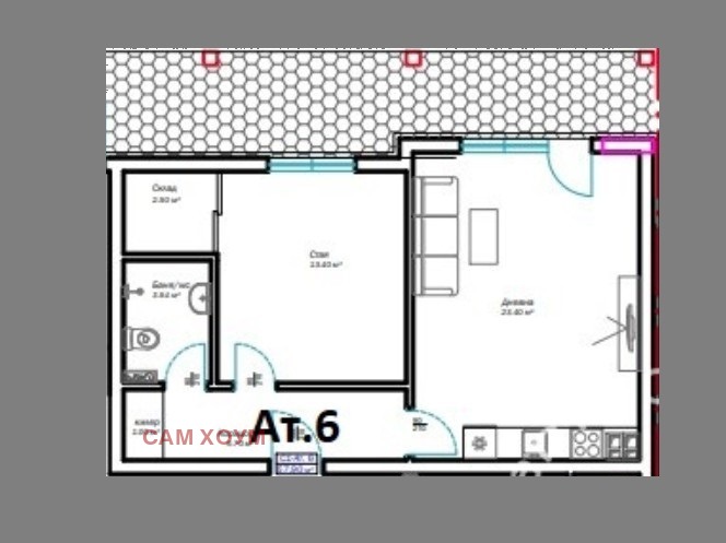 In vendita  1 camera da letto Varna , m-t Pchelina , 74 mq | 11272123 - Immagine [2]