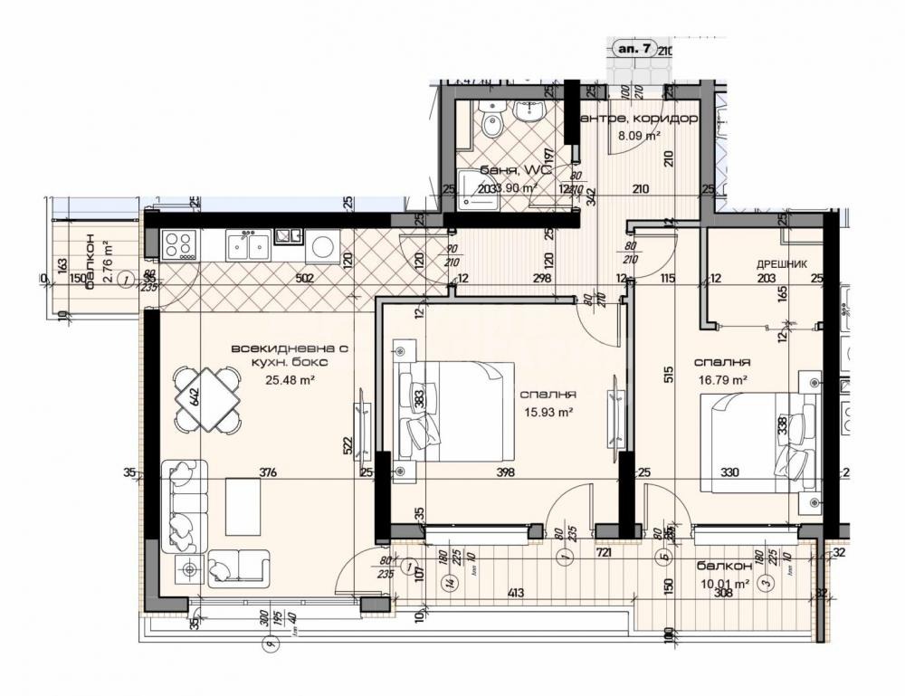 Продава 3-СТАЕН, гр. Варна, Младост 1, снимка 8 - Апартаменти - 56072550