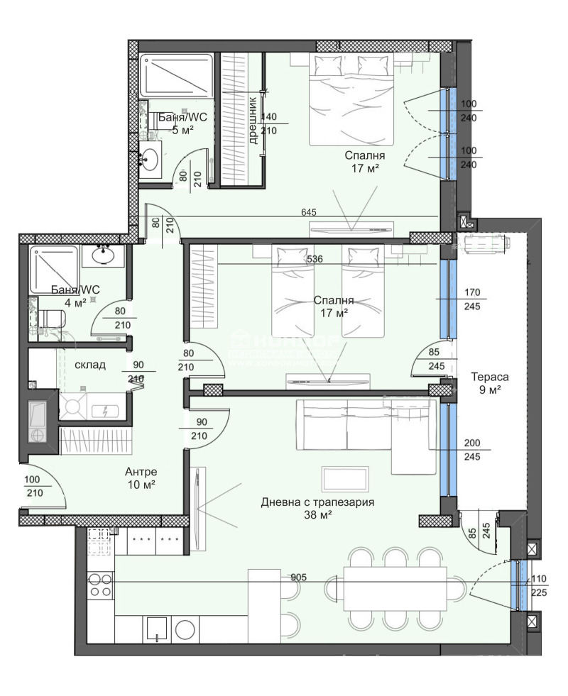 Продава 3-СТАЕН, гр. Пловдив, Тракия, снимка 3 - Апартаменти - 49955908