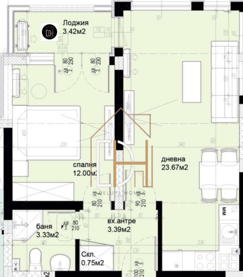 Na prodej  1 ložnice Plovdiv , Christo Smirnenski , 64 m2 | 35157160