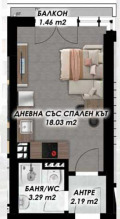 Продава 1-СТАЕН, гр. Пловдив, Гагарин, снимка 2