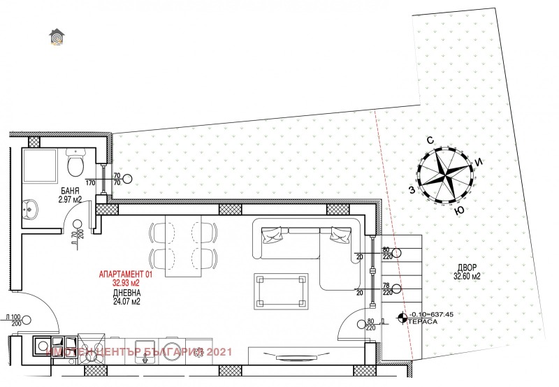 Продается  Студия София , Кръстова вада , 33 кв.м | 20838694 - изображение [3]