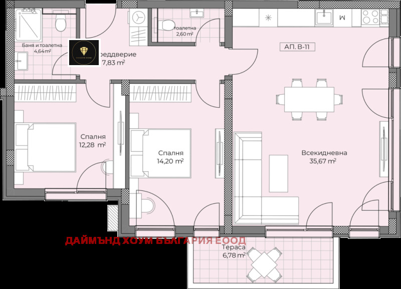 En venta  2 dormitorios Plovdiv , Ostromila , 116 metros cuadrados | 77864691 - imagen [2]