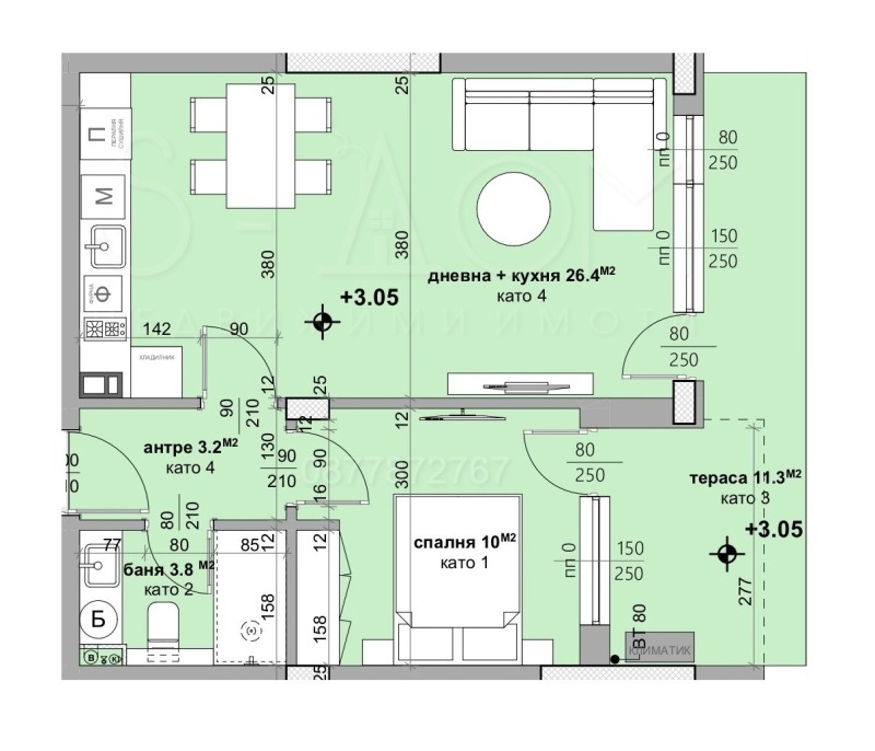 Продава  2-стаен град Стара Загора , Аязмото , 76 кв.м | 71697416 - изображение [7]