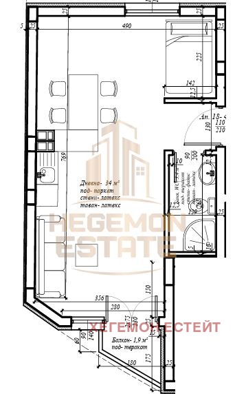 Zu verkaufen  1 Schlafzimmer Warna , Operata , 53 qm | 50245648 - Bild [2]
