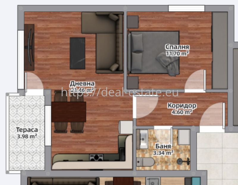 De vânzare  1 dormitor Blagoevgrad , Osvobojdenie , 59 mp | 13451952