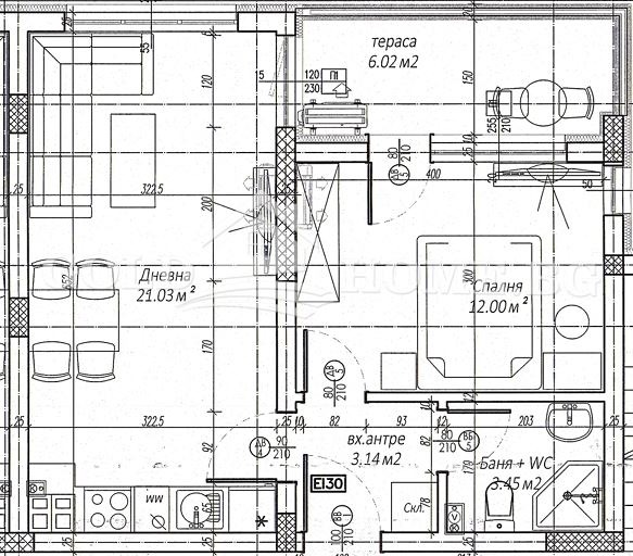 Продаја  1 спаваћа соба Пловдив , Беломорски , 63 м2 | 50414384 - слика [2]