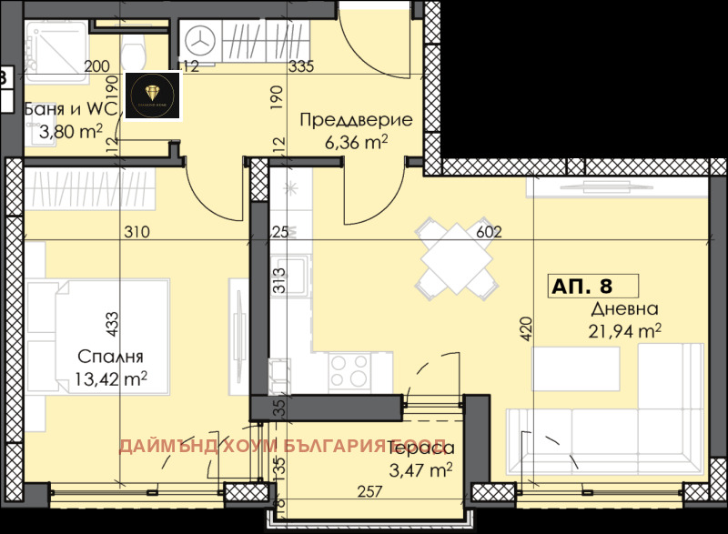 Продава  2-стаен град Пловдив , Тракия , 73 кв.м | 56917357 - изображение [2]