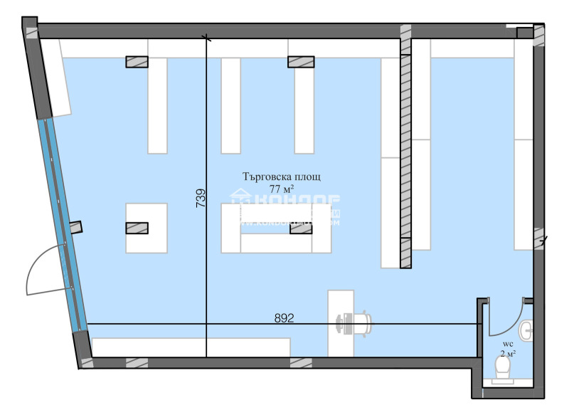 En venta  Comercio Plovdiv , Karshiyaka , 102 metros cuadrados | 92003153 - imagen [3]