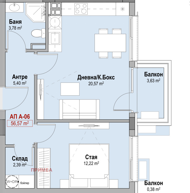 Продава  2-стаен град Бургас , Славейков , 65 кв.м | 31734474 - изображение [3]