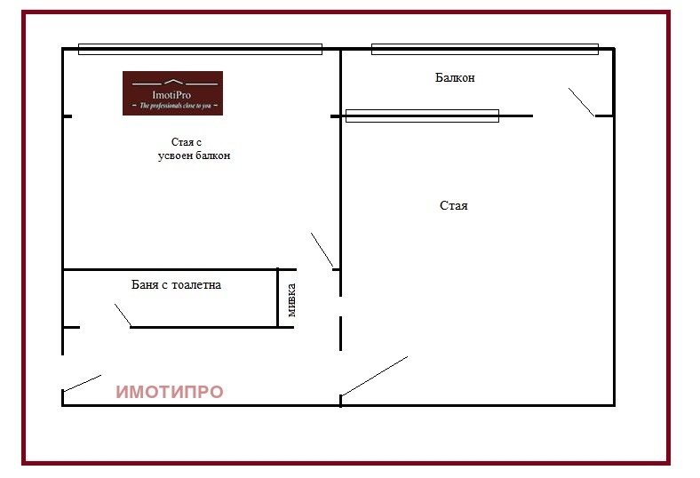 Myytävänä  Studio Sofia , Svoboda , 45 neliömetriä | 90184072 - kuva [6]