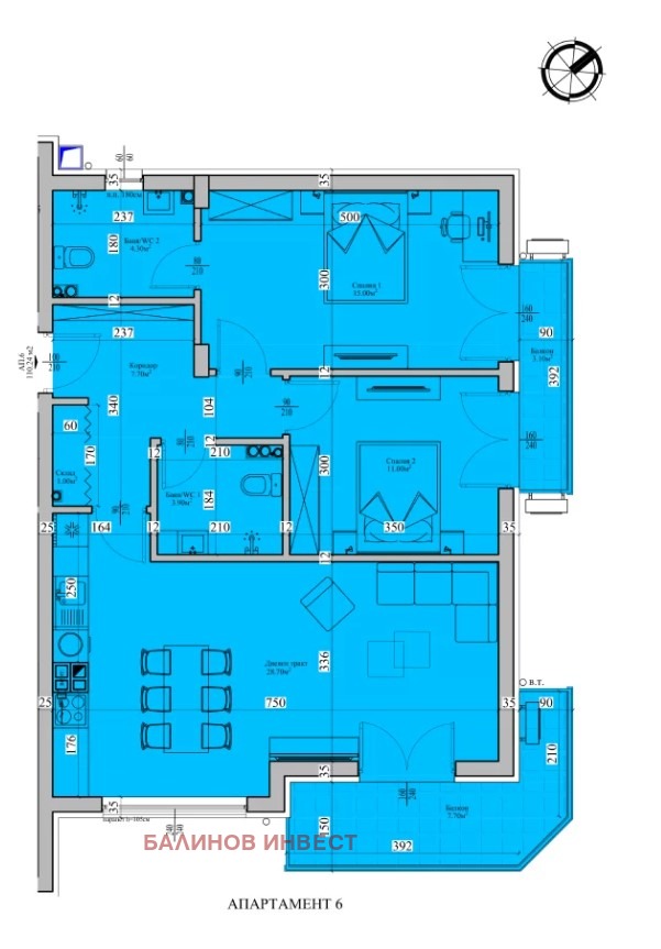 Til salgs  2 soverom Varna , Izgrev , 110 kvm | 12869441 - bilde [8]