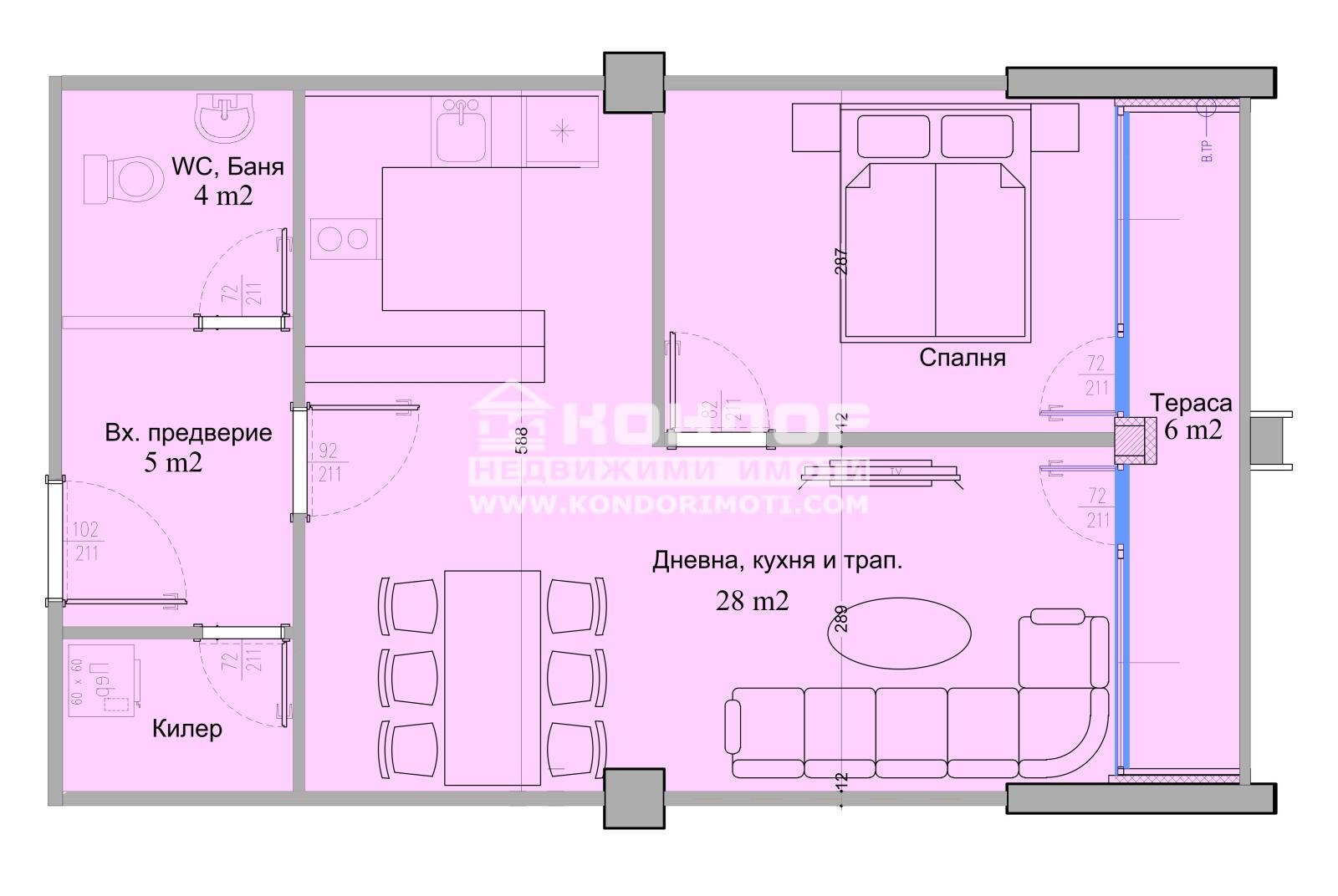 Продава 2-СТАЕН, гр. Пловдив, Център, снимка 2 - Апартаменти - 54606241