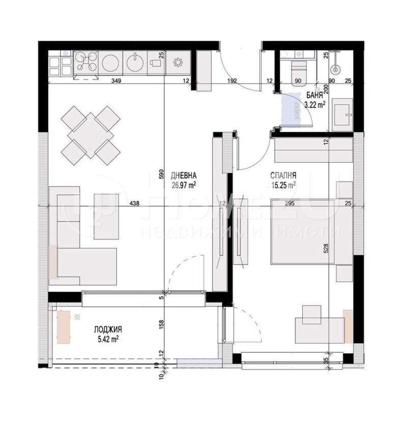 In vendita  1 camera da letto Varna , Levski 1 , 73 mq | 62716209 - Immagine [2]