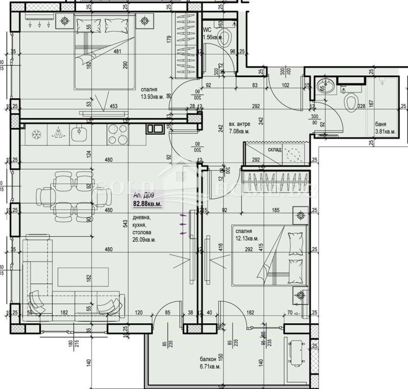 Продава 3-СТАЕН, гр. Пловдив, Остромила, снимка 8 - Aпартаменти - 48111558