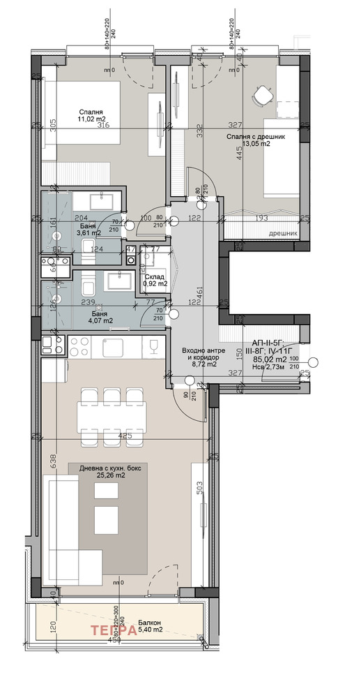 Продава 3-СТАЕН, гр. София, Кръстова вада, снимка 2 - Aпартаменти - 49503937