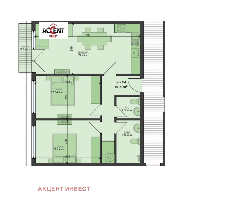 Na prodej  2 ložnice Varna , Pogrebi , 88 m2 | 39474374 - obraz [10]