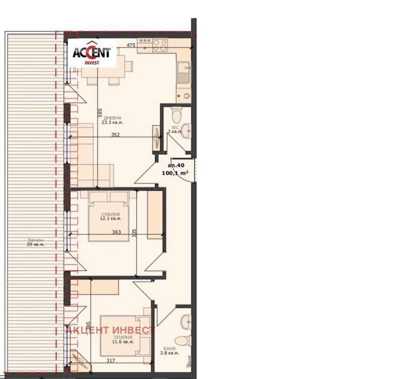 Na prodej  2 ložnice Varna , Pogrebi , 88 m2 | 39474374 - obraz [12]