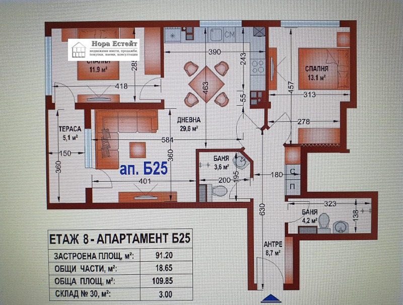 Продава 3-СТАЕН, гр. София, Овча купел, снимка 9 - Апартаменти - 53200227
