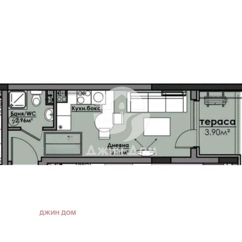 Продава 1-СТАЕН, гр. Бургас, област Бургас, снимка 2 - Апартаменти - 52279811