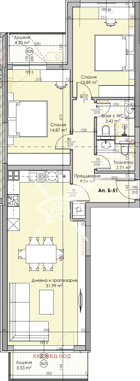 Продаја  2 спаваће собе Пловдив , Каршијака , 121 м2 | 94480327