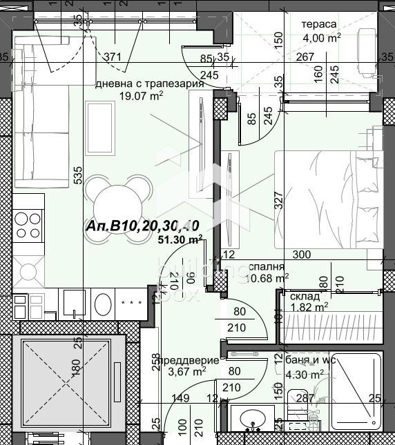 À venda  1 quarto Plovdiv , Trakiia , 64 m² | 16735300 - imagem [2]
