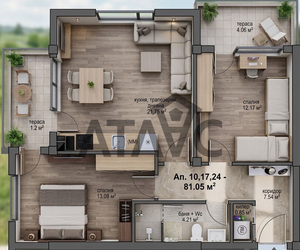 Продава 3-СТАЕН, гр. Пловдив, Кършияка, снимка 15 - Апартаменти - 54848836