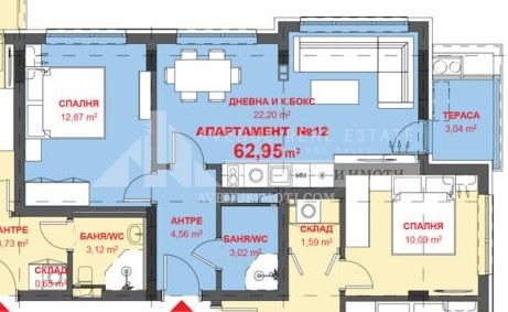Продается  1 спальня Бургас , Славейков , 63 кв.м | 89643502 - изображение [2]